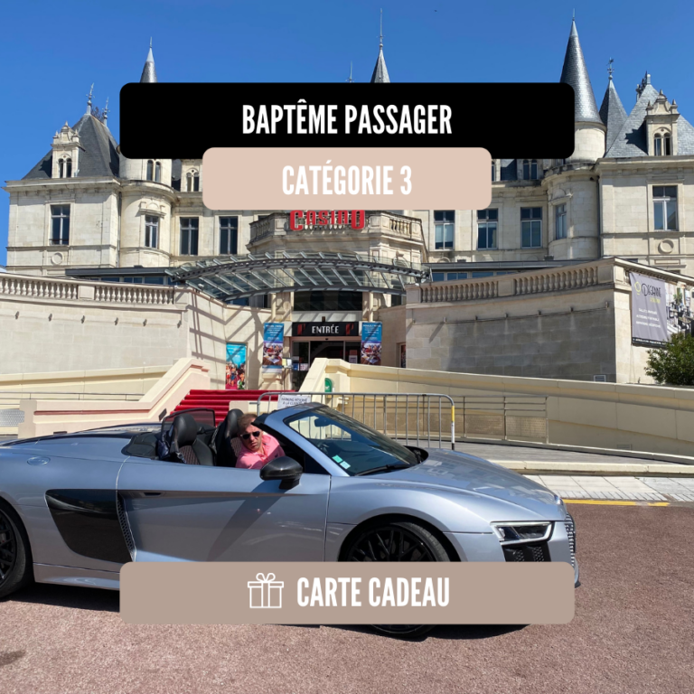 Carte cadeau Baptême passager Catégorie 3 GT Car club